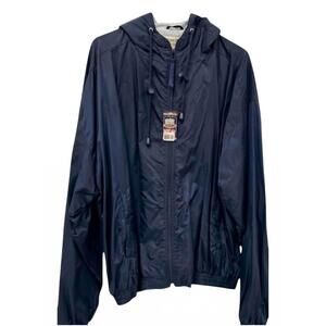 NEW STEVE & BARRY'S men's university sportswear lined windbreaker in navy